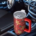thumbnail image 6 of Red Christmas Gingerbread Man Pattern Tumbler with Handle and Lid,40oz Double Wall Vacuum Insulated Tumbler,Cups Gift for Women and Men, 6 of 7