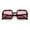 Black - Pink, variant on Womens Unique Art Deco Noveau Rectangle Glam Plastic Sunglasses Orange - Brown