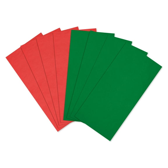American Greetings 20 in. x 20 in. Christmas Multi Gift Wrap Tissue Paper Pack, Red & Green (2-Colors, 8-Sheets)