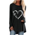 thumbnail image 1 of Moda Mujer O Cuello Camiseta de manga larga Otoño Día de San Valentín Impresión Blusa suelta Tops Fridja FKASFK2551, 1 of 8