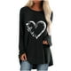 thumbnail image 1 of Moda Mujer O Cuello Camiseta de manga larga Otoño Día de San Valentín Impresión Blusa suelta Tops Fridja FKASFK2553, 1 of 8