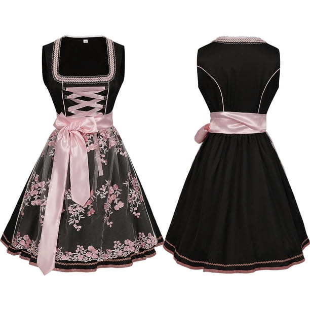 WILLBEST Vestidos Verano para Mujer Oktoberfest Mujeres Vestidos Dirndl Mujeres Tradicional Oktoberfest Vestido Carnaval Extra Grande