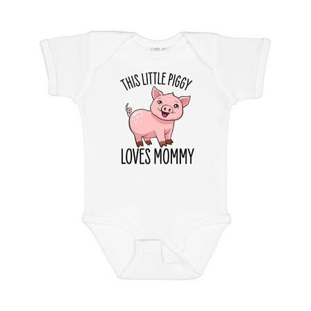 

Inktastic This Little Piggy Loves Mommy- Cute Gift Baby Boy or Baby Girl Bodysuit