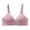 Pink(Bra), variant on Womens Wirefree Bra Ribbed Knit Snap Button Bralette, Ditsy Floral Easy On/Off Comfort Lounge Bra for Sleep & Maternity