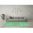 thumbnail image 3 of Ahgly Company Indoor Square Solid Turquoise Blue Modern Area Rugs, 4' Square, 3 of 4