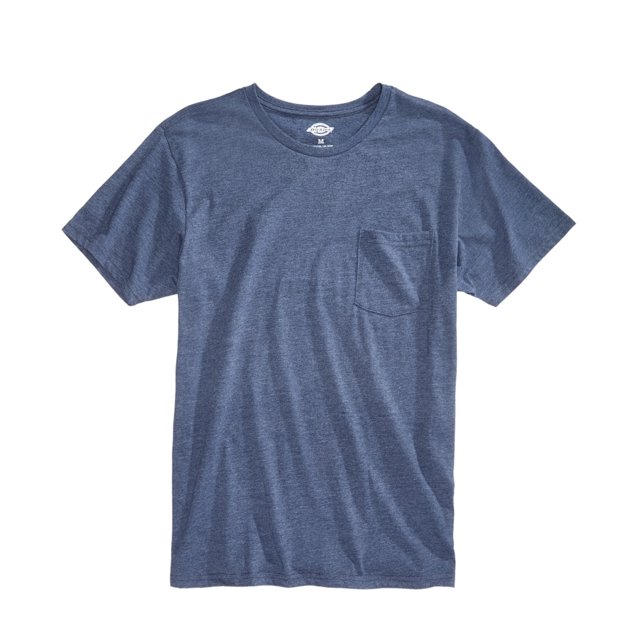 Dickies Playera básica con bolsillo para hombre, azul, mediana Dickies Camiseta básica