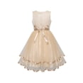 thumbnail image 2 of Flower Girls Dress Beige Princess Crown Dress Up Party 5 Years, 2 of 5