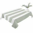 thumbnail image 2 of Sage Green Stripe Table Cloth Waterproof Tablecloths, Modern Simple Geometric White Striped Tablecloth Dining Table Cover for Kitchen Party Tabletop Outdoor, Rectangle Tablecloth 60x102 Inch, 2 of 9