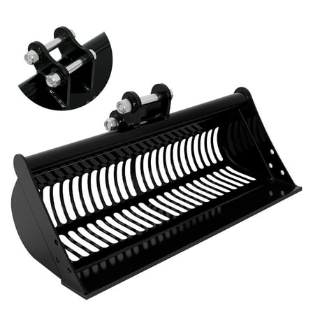 Mini Excavator Screening Bucket for Mini Excavators - Sturdy Soil Sieving Bucket for Soil Sieving, Material Filtering, and Sorting, Ideal for Agriculture and Construction