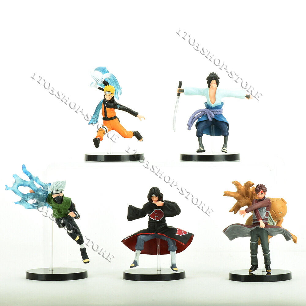 Naruto Shippuden Cake Toppers Party Toys Gift Figures Set Sasuke Kakashi Gaara 