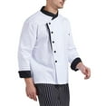 thumbnail image 6 of Hearthz Unisex Mens Womens Chef Coat Cooks Jacket Short Sleeves Men's Chef Coat Womens Restaurant Kitchen Cook Shirt Work Uniforms (White,M), 6 of 6