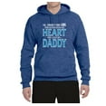 thumbnail image 2 of Girl Stole My Heart She Calls Me Daddy Daughter Girl Dad Father Gift | Mens Father's Day Hooded Sweatshirt Hoodie, Vintage Heather Blue, 3XL, 2 of 4