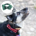 thumbnail image 3 of Collar de perro navideño con lazo, collar ajustable para mascotas con patrón de copo de nieve a cuadros clásico, 3 of 5