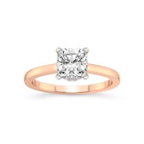 2 Carat IGI Certified Cushion Shape Lab Grown Diamond Engagement Ring | 14K Rose Gold | Mystic Secret Halo Lab Diamond Ring | FG-VS1-VS2 Quality Friendly Diamonds