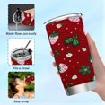 thumbnail image 6 of 20oz Stainless Steel Tumbler with Straw, Double Wall Insulated Travel Tumbler Cute Pink Strawberry Pattern, 6 of 7