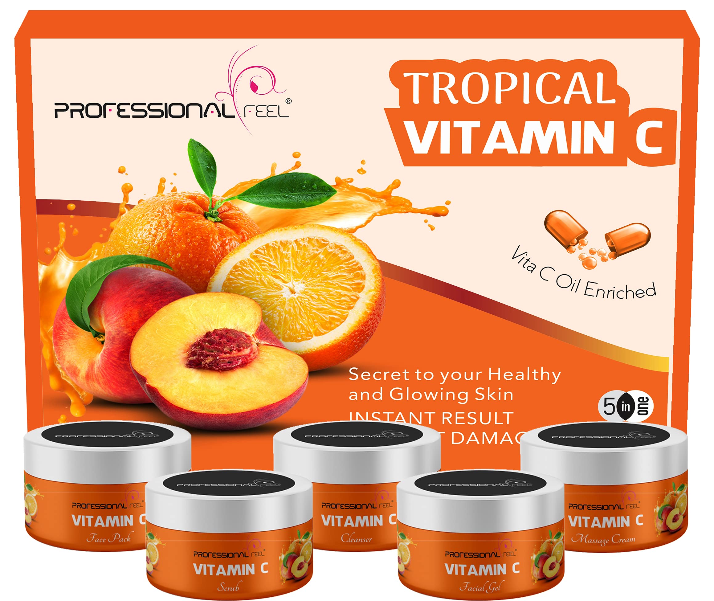 Professional Feel Vitamin C Facial Kit 250 Gm (Set Of 5)