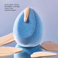 thumbnail image 3 of Juno & Co. Esponja De Maquillaje De Microfibra Tecnología De Doble Capa Para Una Cobertura Total Licuadora De Maquillaje Impecable Para Base En Polvo Y Crema (Estilo Terciopelo Y Color Azul), 3 of 5