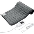 thumbnail image 1 of Heating Pad, Wet and Dry Heating Blanket for Back, Neck, Shoulders, Abdomen with Controller, Soft Flannel Dark Gray, 30 X 60 cm, 1 of 5