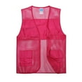 thumbnail image 6 of YLSDY Mens Breathable Mesh Vest Jacket Summer Casual Lightweight Cycling Travel Zip Up Vests Outdoor Fishing Work Waistcoat Hot Pink XXXXL, 6 of 8