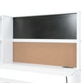 thumbnail image 5 of White Twin Daybed With Shelf Storage, Blackboard, Cork Board, Ports And Trundle - Wood Bed Construction Size Storage Shelves, Strong Solid, 5 of 7