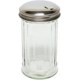 thumbnail image 4 of TrueCraftware-12 oz. Glass Sugar Dispenser Pourer Shaker with Stainless Steel Lid w/Side Flap Cover- Paneled design Sugar Cinnamon Sugar Pepper Powder Cocoa Shaker for Kitchen and Restaurants, 4 of 6