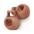 thumbnail image 2 of 2pcs Cord Stoppers Lock End Toggles Spherical Hole Tightening Locks Tool Rope Clasp Sportswear Drawstring Lanyard Button Cameo Brown, 2 of 7