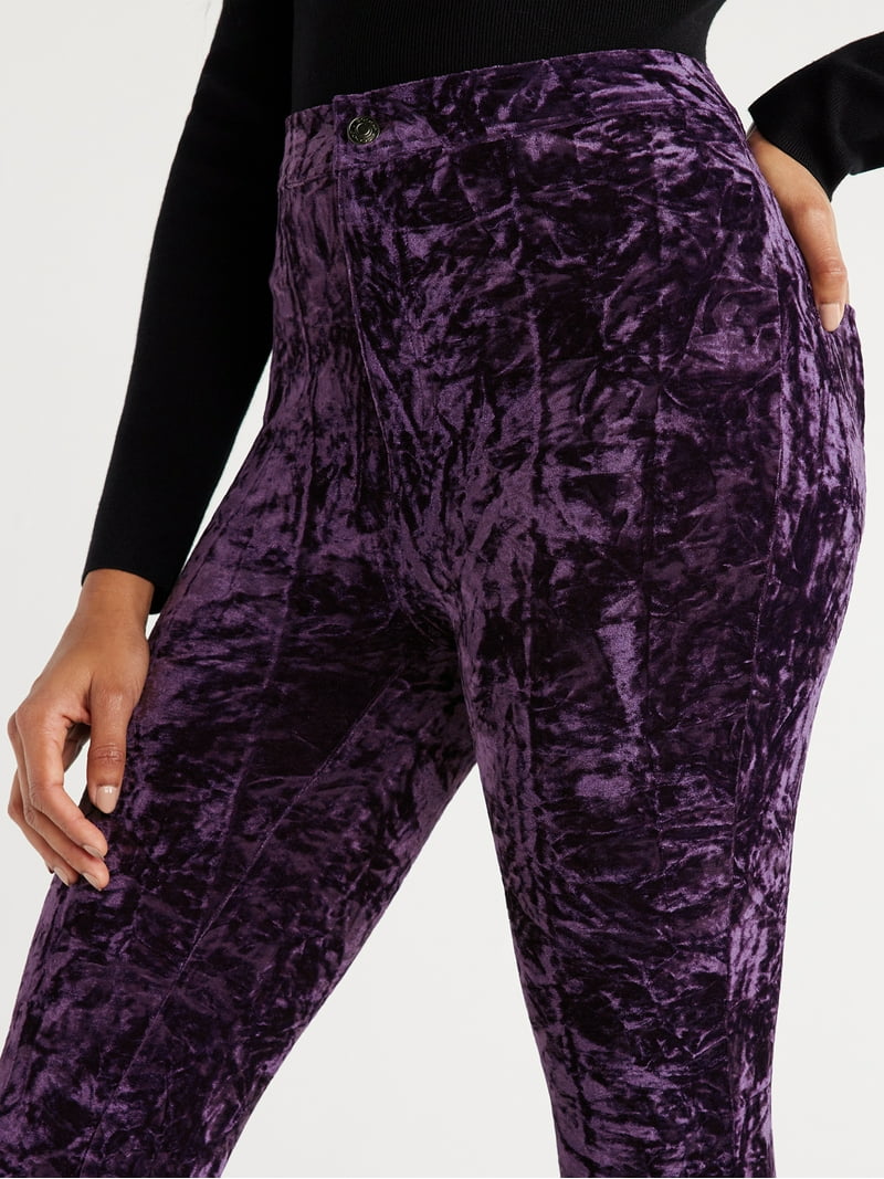 CITYSHOP CRASH VELVET PANTS パープル Scoop Crushed Velvet