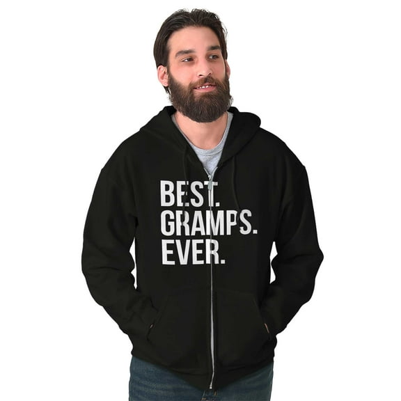Best Gramps Ever Grandpa Grandfather Zip Hoodie Sweatshirt Men Brisco Brands S