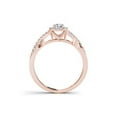 thumbnail image 2 of 1/2 Carat T.W. Diamond 10kt Rose Gold Criss Cross Shank Single Halo Engagement Ring, 2 of 4