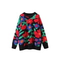 thumbnail image 4 of Seyurigaoka Womens Knit Pullover 2000s Aesthetic Floral Sweater Round Neck Long Sleeve Tops Winter Fashion Grunge Fairy Jumper, 4 of 8
