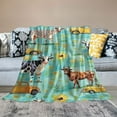 thumbnail image 2 of JEUXUS Cow Blanket, Cow Print Blanket, Cow Decor Throw Blanket, Cow Gifts for Woman Man Kids, Funny Farmhouse Animal Sunflower Cow Room Decor, Thanksgiving Christmas Valentine's Birthday Gifts, 2 of 6
