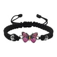 thumbnail image 1 of Pulseras para mujer, regalos para mujer, pulsera para enamorados, pulsera tejida a mano para San Valentín, joyería para novias, pulsera con dije de mariposa., 1 of 2