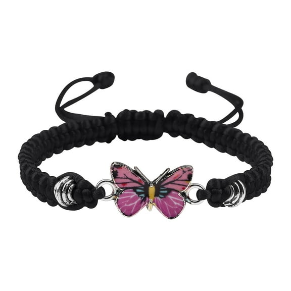 Herrnalise Valentine's Day Butterfly Bracelet, for Teen Girls Adjustable String Butterfly Bracelets for Women Cute Butterfly Charm Bracelets