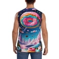 thumbnail image 4 of KLL Colorful Donut Print Workout Tank Tops Gym Sleeveless Fitness Muscle Tee-Medium, 4 of 7
