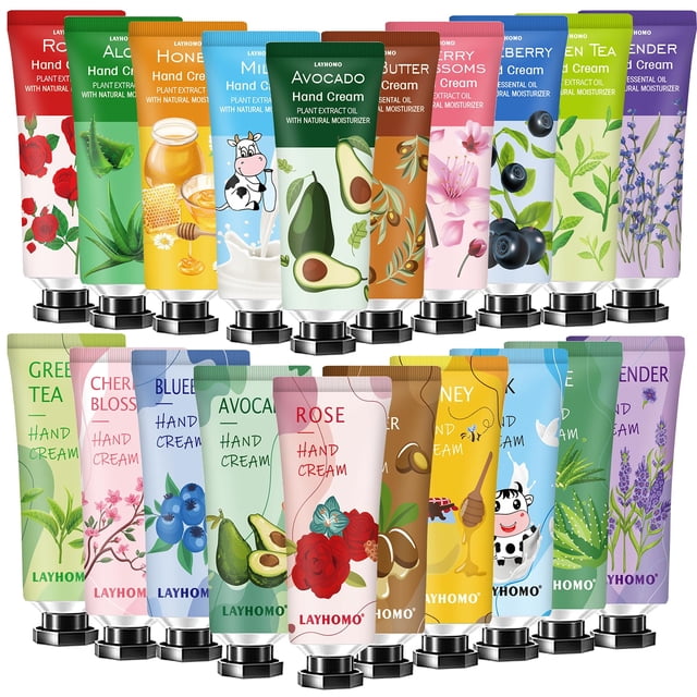 Paquete de 74 regalos de crema de manos, rellenos de medias para adultos, mujeres, regalos de agradecimiento para maestros, loción de manos, tamaño de viaje a granel para manos secas, regalos de agrad