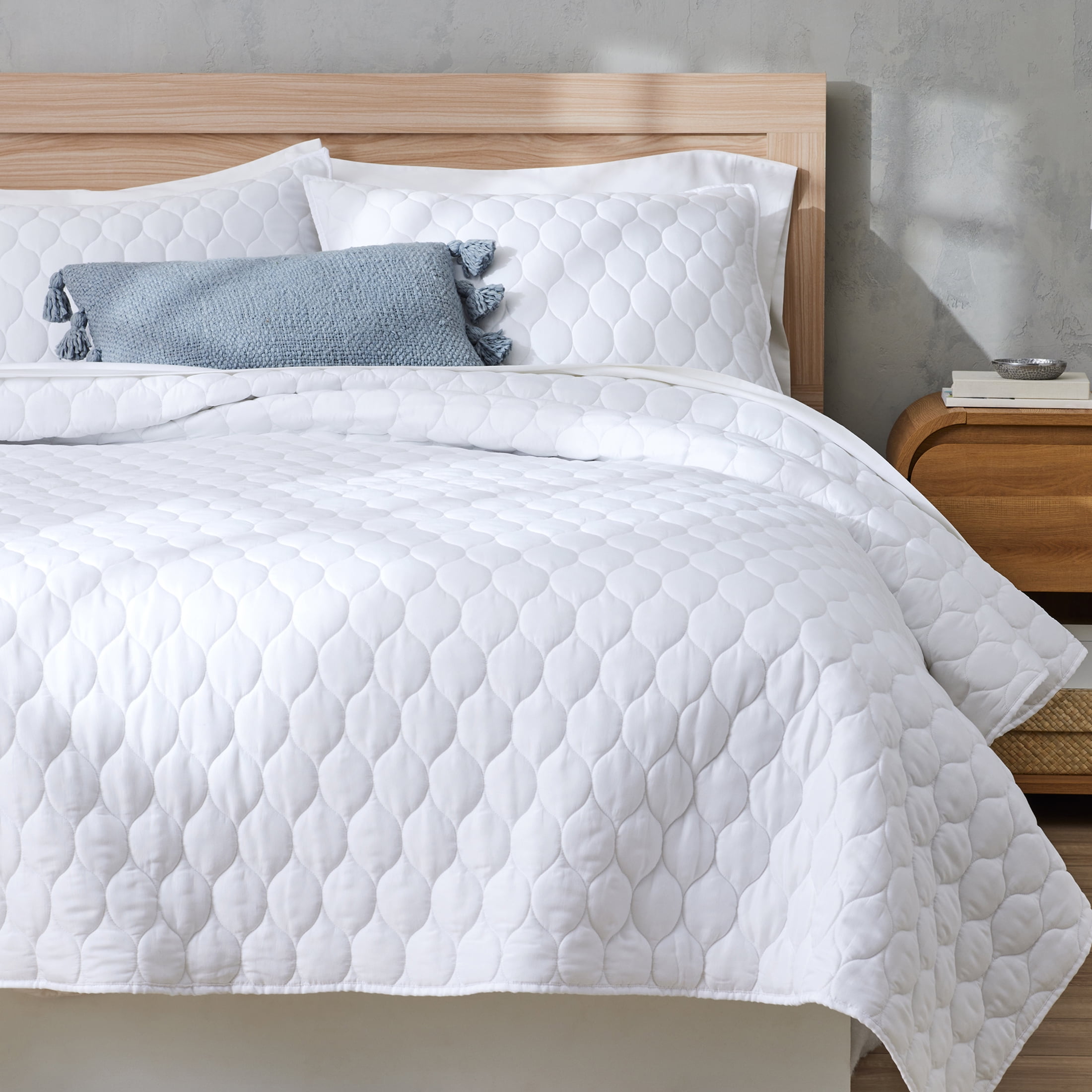 Better Homes & Gardens Tencel Pillow Shams, White, Standard (2 Count), All Ages