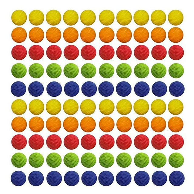 Jouet 100 Pcs Balles Rondes Universelles en EVA Rechargeables pour Pistolet Jouet