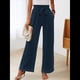 thumbnail image 5 of Pantalones de Salón Anchos para Mujer con Bolsillos, Cintura Alta, Ajustables, con Nudo y Holgados. Azul Marino XL, 5 of 7
