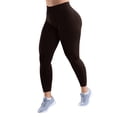 thumbnail image 1 of Pantalones de yoga de cintura alta para mujer: leggings de nailon y spandex que realzan los glúteos, corte ajustado para fitness/ocio, tallas S-XL, 1 of 5