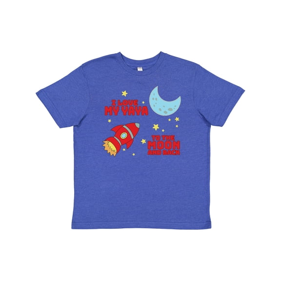 Inktastic I Love My Yaya to the Moon and Back Youth T-Shirt