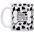 thumbnail image 2 of ThisWear Dog Owner Gifts Best Bulldog Mom Ever Paw Pattern 11 ounce Coffee Mug Bone Pattern, 2 of 4