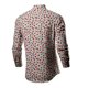 thumbnail image 4 of Blusa y camisa de manga larga con cuello vuelto para hombre, blusa informal de moda con estampado de cuello vuelto y botones, blusa de manga larga para hombre, 4 of 5