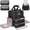 Black, variant on Nail Polish Organizer Holds 80 Bottles and a Nail Lamp,Nail Polish Carrying Case with 2 Removable Bags,Nail Organizers and Storage for Nail Tech,Portable Nail Polish Holder for Nail Supplies,Pink