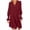 Wine, variant on Dgankt Dresses for Women V Neck Puff Long Sleeve Ruffled Tiered Flowy Midi Casual Dress,Sizes S-2XL