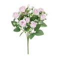 thumbnail image 2 of Artificial Realistic Rose Bouquet with Long Stems, Indoor Artificial Flower Rose Bush, Faux Silk Rose Bouquets, Floral Arrangements for Wedding Table Centerpieces & Home Vase Decor (Light Pink,14"), 2 of 6
