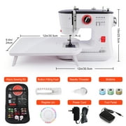 BCOOSS Sewing Machine for Beginners Electric Portable 12 Built-in Stitches with Extension Table