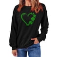 thumbnail image 4 of Charella Sweatshirts for Women St Patricks Day Decorations Long Sleeve Crewneck Tops 2024 Trendy T-shirt,Black,M, 4 of 5
