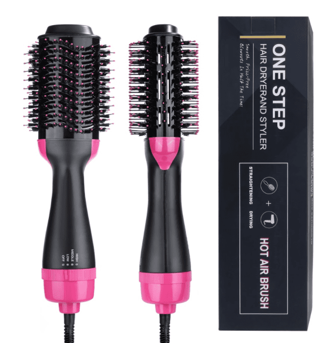 One Step Hair Straightening Dryer Brush - Salon Results with Negative Ion and Fast-Drying Anti-Scald Features