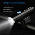 thumbnail image 4 of Advancent Luz delantera de bicicleta, carga USB, de seguridad ajustable, linterna recargable, 4 modos, 500lm, lámpara intermitente para Ciclismo, 4 of 6