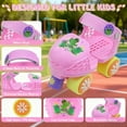 thumbnail image 5 of JZY Adjustable Toddler Quad Skates for Boys & Girls Ages 2-6 - Safe Comfortable 4-Wheel Beginner Roller Skates, Pink, 5 of 8